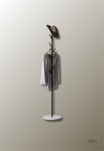 Porte manteau sur pied moderne en forme d'arbre noir