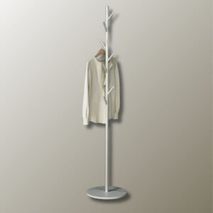 Porte manteau moderne en forme d'arbre sur socle blanc