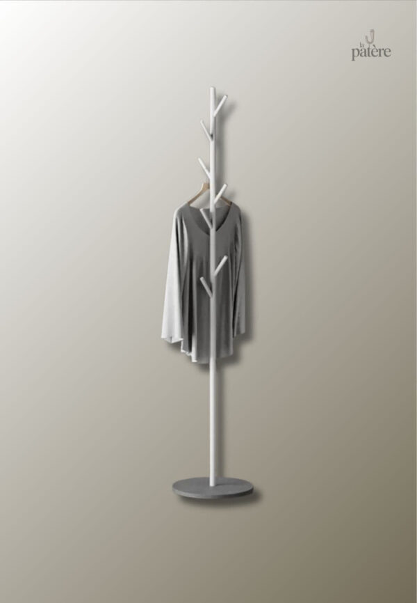 Porte manteau élégant sur pied, style arbre avec finition dorée