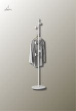 Porte manteau sur pied blanc au design champignon