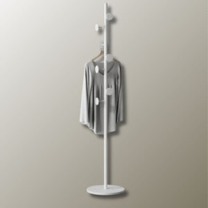 Porte manteau sur pied blanc au design champignon