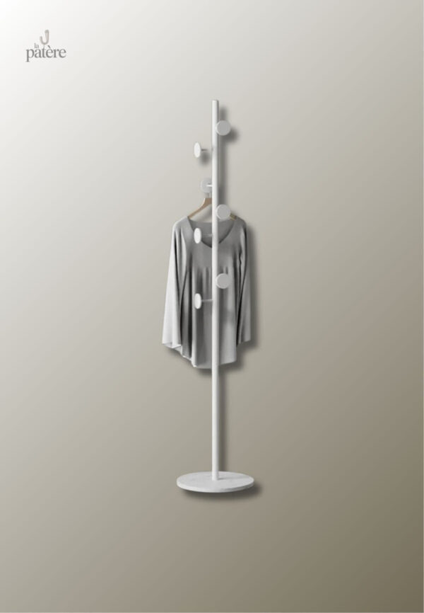 Porte manteau sur pied blanc au design champignon