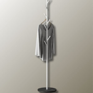 Porte manteau design en forme d'arbre sur socle noir