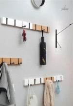 Porte manteau mural en bambou, style moderne et fonctionnel