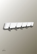 Porte manteau mural design en bambou blanc