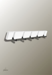 Porte manteau mural design en bambou blanc