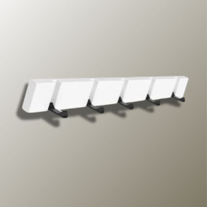 Porte manteau mural design en bambou blanc