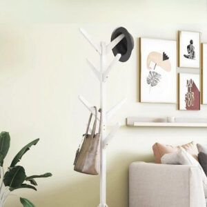 Porte manteau sur pied perroquet Planté Blanc