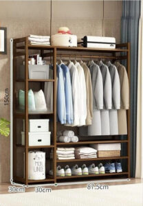 Meuble porte-manteau en bois aéré 120 cm