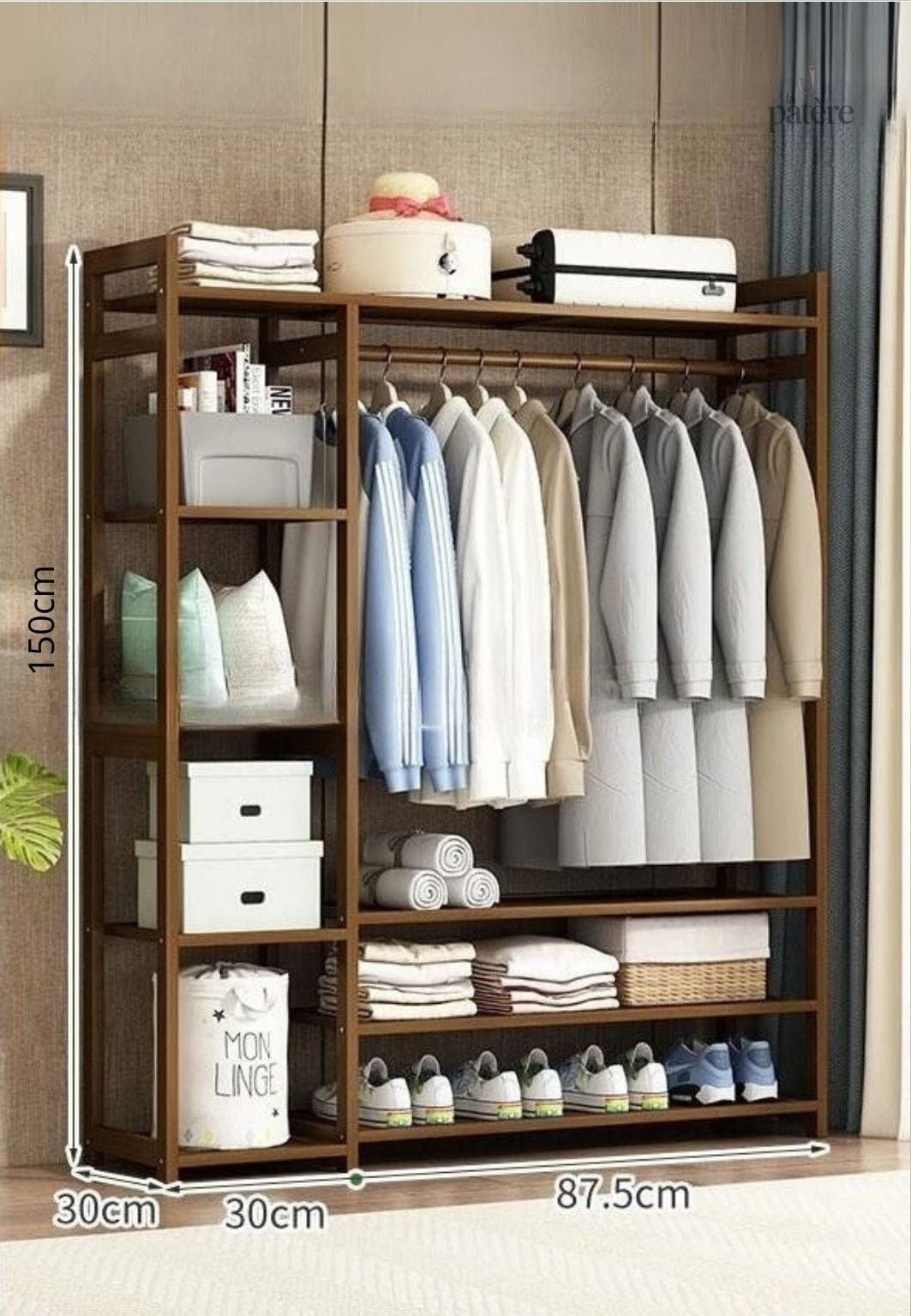 Meuble porte-manteau en bois aéré 120 cm