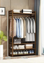 Meuble porte-manteau en bois aéré 80 cm