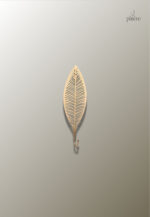 Patère design feuille dorée pour porte-manteau élégant