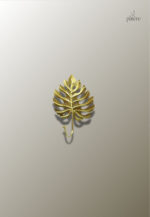 Patère porte manteau Feuille Dorée élégante