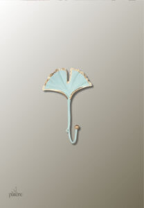 Patère porte manteau Feuille Large Bleue design moderne