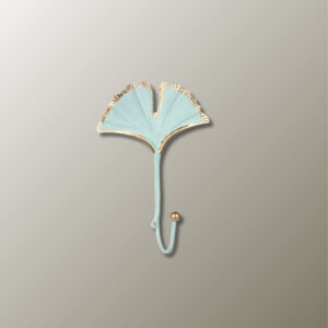 Patère porte manteau Feuille Large Bleue design moderne