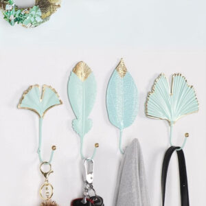 Patère en forme de feuille pour accrocher manteaux et accessoires