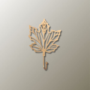 Patère porte manteau Feuille d'Erable Dorée