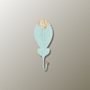 Patère porte manteau Feuille Simple Bleue design élégant