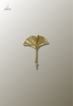 Patère porte manteau Feuille Large Dorée élégante et décorative