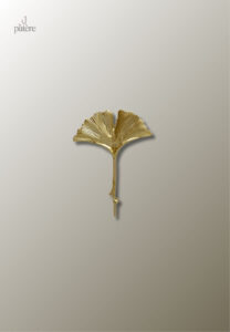 Patère porte manteau Feuille Large Dorée élégante et décorative