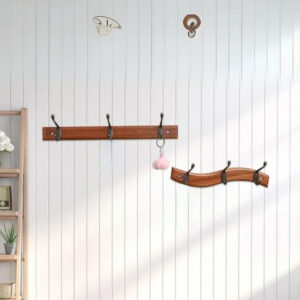 Porte manteau mural en bois, design navire W