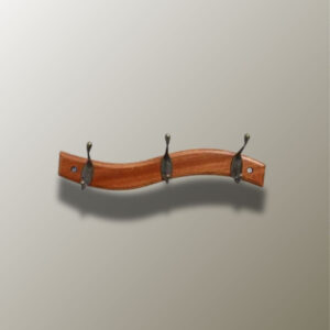 Porte manteau mural en bois Vague, design nautique élégant