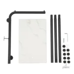 Porte manteau élégant sur pied blanc et noir