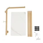 Porte manteau design élégant en or et blanc