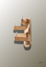 Porte manteau moderne en bois clair, style pratique et fonctionnel