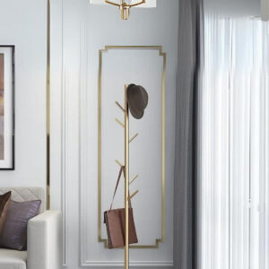 Porte manteau sur pied design arbre doré