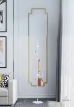 Porte manteau design champignon doré sur base blanche