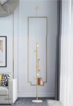 Porte-manteau champignon doré sur base blanche