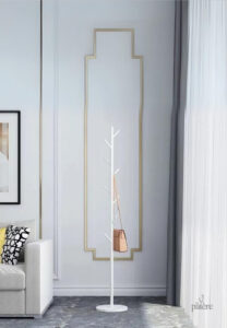 Porte manteau sur pied design arbre blanc