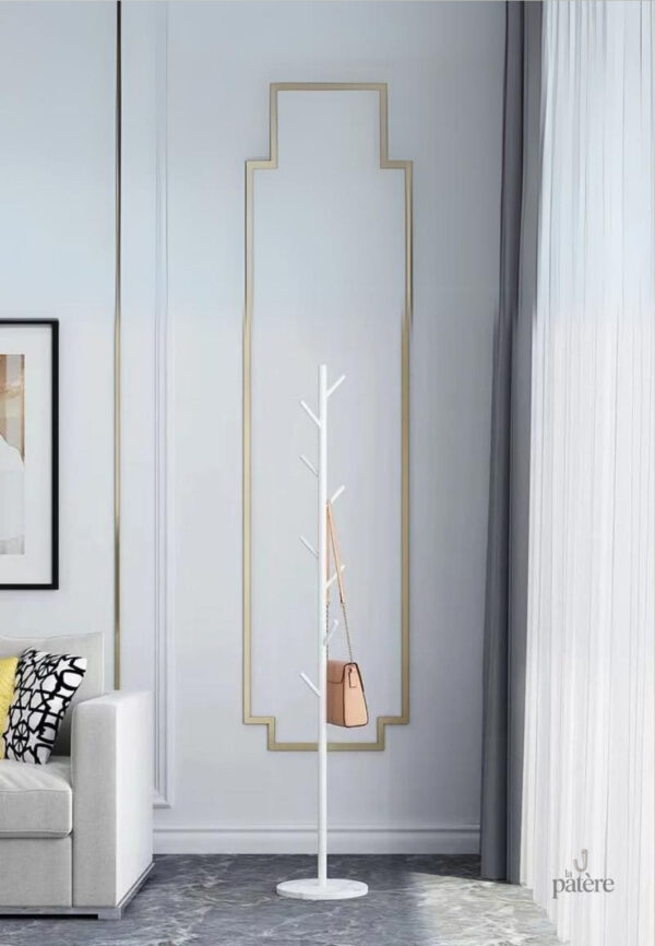 Porte manteau sur pied design arbre blanc