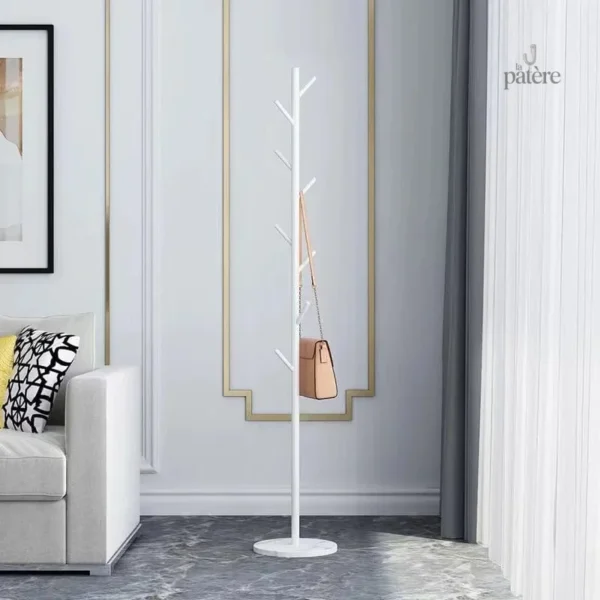 Porte manteau design arbre, décoration moderne blanc