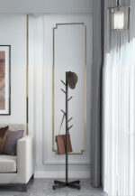 Porte manteau sur pied design arbre noir