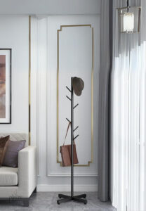 Porte manteau sur pied design arbre noir