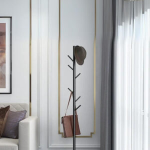 Porte manteau sur pied design arbre noir