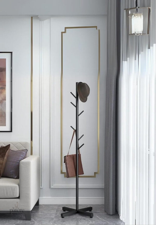 Porte manteau sur pied design arbre noir