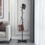 Support à vêtements arbre noir moderne et fonctionnel