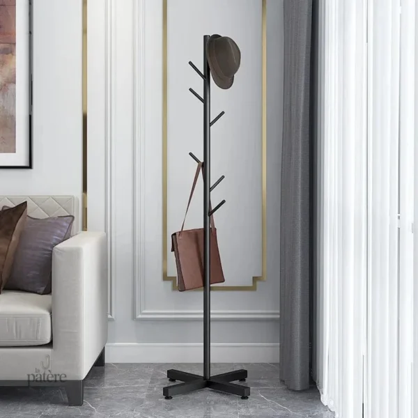 Support à vêtements arbre noir moderne et fonctionnel