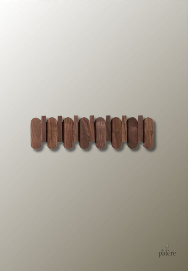 luxury-wall-coat-rack-walnut-wood-clothes-dress-hanger-ho-qh4k8k-1 Porte manteau mural design en bois avec 7 crochets ronds