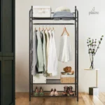 Meuble porte manteau noir simple et élégant