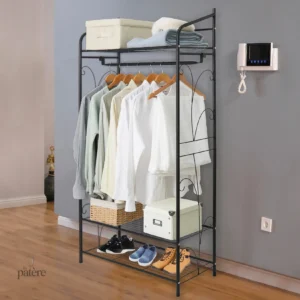 Porte manteau noir minimaliste pour entrée