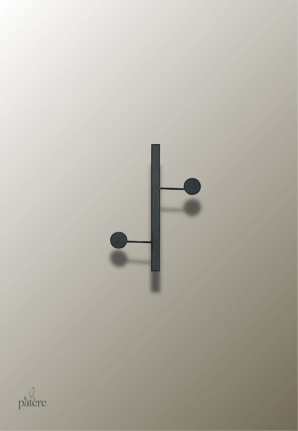 metal-iron-art-coat-racks-hanging-creativity-entrance-por-6y610r-1 Porte manteau mural design noir avec deux crochets