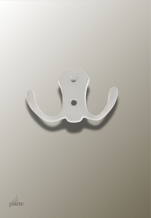 modern-3-2-hooks-coat-hook-wall-mounted-robe-clothes-rack-9raqs4-1 Patère porte manteau double crochet blanc
