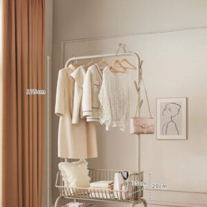 Meuble porte-manteau et chaussures crème