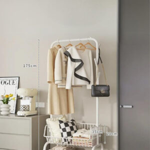 Meuble porte-manteau et chaussures blanc