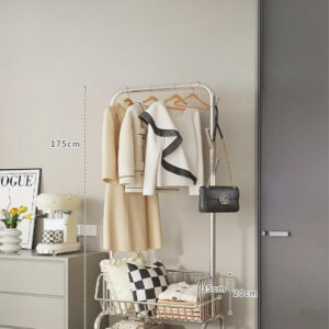 Meuble porte-manteau et chaussures gris en design moderne