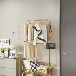 Meuble porte manteau et chaussures Panier Doré